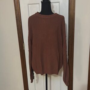 Gilded Intent Rust Knit Sweater